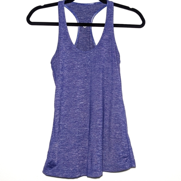 Lululemon Cool Racerback Tank Top Reversible Blue Purple Heathered Size 4 - Picture 5 of 9